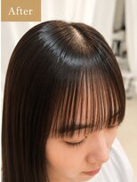 縮毛矯正|髪質改善|ShellBear銀座四丁目|髪質改善・縮毛矯正専門店 根元分け目のうねりも縮毛矯正でしっとり艶やかな前髪に整え続く
