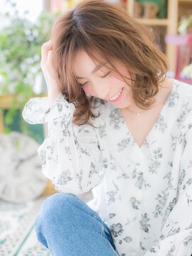 カバーヘア イヴ 戸頭店(COVER HAIR EVE) ■外国人風ウェーブパーマ大人ボブ103-3★戸頭20代30代40代