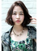 《MANON》大人ボブセンターパート×パープルブラウン