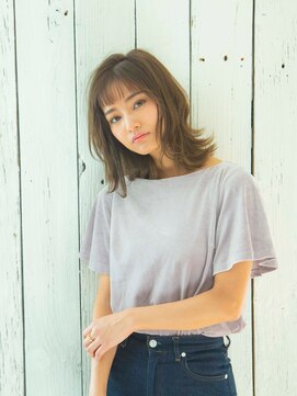 ロンド シャルム 吉祥寺(Lond charme) カーキベージュこなれくびれ外はねミディアム