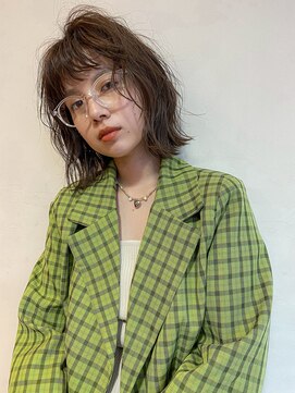 ネオリーブカフ 鶴ヶ峰店(Neolive caff) 外ハネ　くびれ　無造作　シースルーバング　ボブ