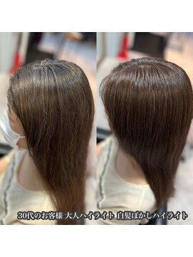 ニュートラル(neutral) 大人ハイライト 白髪ぼかしハイライト