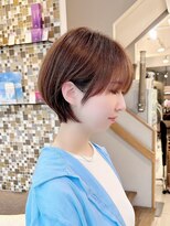ネオリーブアイム 横浜西口店(Neolive aim)&nbsp;大人可愛い束感　耳掛けひし形小顔丸みショートボブ【近藤】横浜