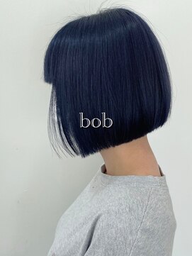 リンイチマルサン(Lin.103) ネイビーカラー×ボブ