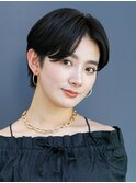 30代40代50代耳かけショート前髪なしハンサムショートカット