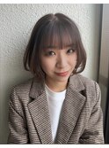 丸みボブのレイヤー×可愛い