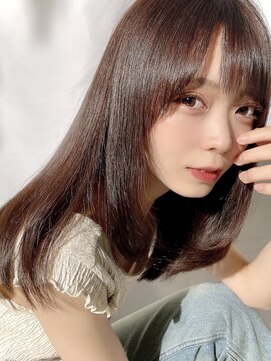 クム(kumu) 【kumu】ひし形ミディ/似合わせ前髪/アッシュブラウン/栄/名古屋