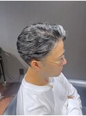 ビジネスフォーマル ツーブロックショート かき上げオールバック