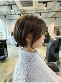 20代30代40代大人美人丸みショートボブ白髪ぼかしハイライト川崎