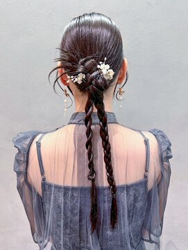 アルバム 新宿(ALBUM SHINJUKU) ロング大人ガーリーおくれ毛グレージュ_ba555071