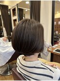 40代50代人気　大人丸みショートボブ