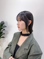 アマテラスゼロ 新宿(AMATELAS zero)&nbsp;艶と透け感が引き立つ、大人ナチュラルな暗髪ボブ/新宿