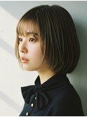 忙しい30代に人気!越谷の時短ショートボブ×ヘーゼルグレージュ