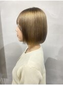 ミニボブ×ミルクティーベージュ