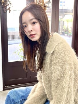 リッカ(RICCA) 大人ガーリー/ダークアッシュ/ミディアムレイヤーカット/恵比寿