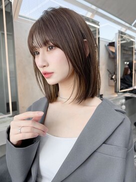 ロンドクレール 川崎(Lond clair) グレーブラウン似合わせカット/バタフライカット/ダークアッシュ