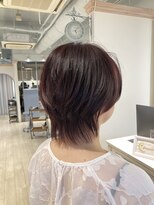 シェノン 赤羽店(CHAINON)&nbsp;ウルフショートピンクバイオレットカラーセンターパート赤羽