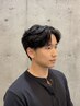 セットが苦手でもOK!【ニュアンス、毛流れ系限定】メンズパーマ+メンズカット