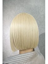 エクファ ヘア シェリル 草津 南草津店(ex-fa hair cherir) ミルクティーブロンド/ダークブルー/デジタルパーマ/南草津