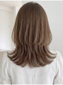 ミディアム顔まわりレイヤー◎前髪ありくびレイヤー南越谷