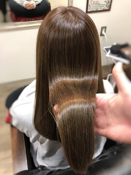 髪質改善専門ヘアエステサロン ヴェリテ(Verite) 髪質改善カラーエステ ベージュロングストレート【verite 南柏】