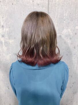 サロンドミルク 原宿(salon de MiLK) モカベージュカラー＆ピンクレッド