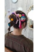 ポンポンポニーテール　1 (熊本 下通り ヘアセット専門店)
