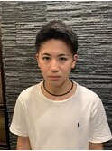 前あげアップバング　ツーブロック
