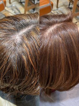 ネオリーブエム(Neolive em;) 白髪ボカシハイライト☆ビフォーアフター☆