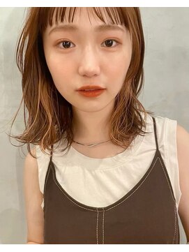 ガーデン タチカワ(garden tachikawa) ロブ×イヤリングカラー×コーラルベージュ