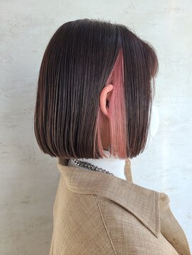 コスメポット(Cosmepot) ブリーチハイライトカラーインナーカラーピンクレイヤーカット