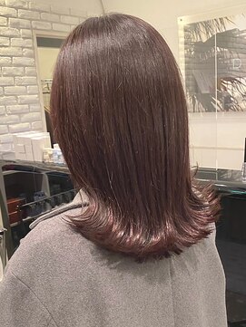 ディフィーノ 青山(DIFINO) 【DIFINO青山】艶ピーチブラウン×くびれミディアム