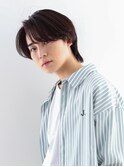 【Gallica】韓国風センターパートマッシュ/黒髮コンマヘア