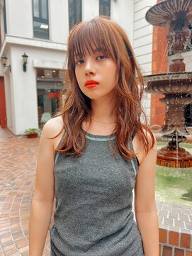 エイミー(Aimee) Aimee 町田 パンプキンブラウン×ウェーブヘア