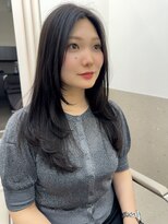 ゴートゥデイ 仙台一番町店(GO TODAY) ロングレイヤー ブルーブラック 透け感カラー