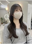 目上ぱっつんバング艶ロングヘア L1