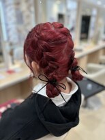 アッシュ 町田駅前通り店(Ash)&nbsp;【Ash町田駅前通り店 平間晴香】編み込みリボンアレンジ