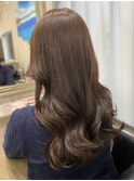 ブラウンベージュ 美髪 艶髪 韓国ヘア ブリーチなしカラー 20代