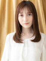 モッズヘア 上尾西口店(mod's hair) ミルクティーアッシュ美髪前下がりレイヤーロングY上尾30代40代