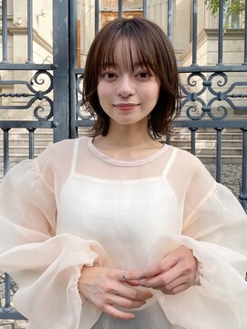 エトラ 渋谷店(etora) 前髪 外ハネボブ チェリーブラウン ミニウルフ"