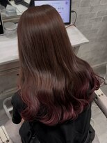 アールプラスヘアサロン(ar+ hair salon)&nbsp;【裾カラー×ラズベリーピンク】