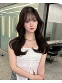 【福岡美容室/小山田】韓国レイヤー/韓国ヘア/ブラウンカラー