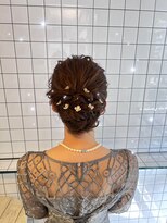 アップスタイル　アップアレンジ　まとめ髪　結婚式セット
