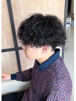 エッジ(EDGE)&nbsp;大分メンズ刈り上げマッシュ波巻きスパイラルパーマスタイル
