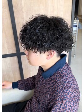 エッジ(EDGE) 大分メンズ刈り上げマッシュ波巻きスパイラルパーマスタイル