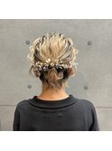 パーティーハーフアップヘアアレンジ