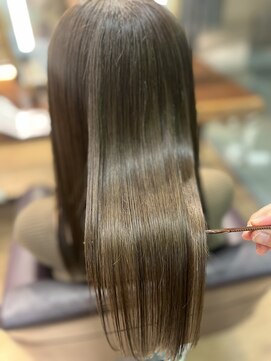 髪質改善カラー/オリーブベージュ/透明感/20代30代ヘア/横浜