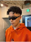 MEN’S HAIR/サーフカール/刈り上げセンターパート/心斎橋