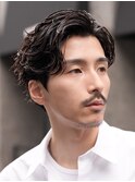 仙台センターパートフェザーパーマニュアンスパーマ刈り上げなし
