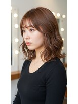 オフザリップヘアー(off the Lip hair) 清楚感◎あごライン内巻きミディアム×シースルーバング